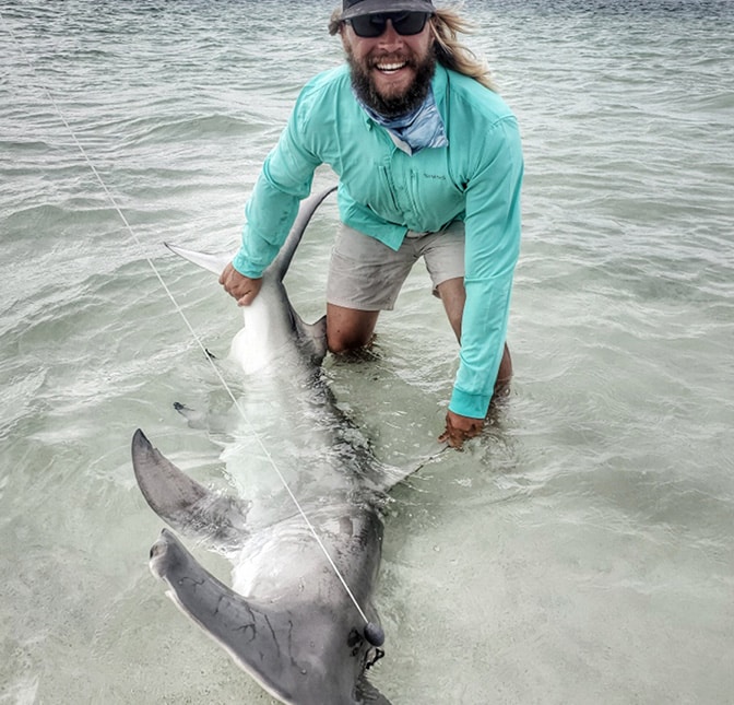 shark caught on cudjoe key fishing charter